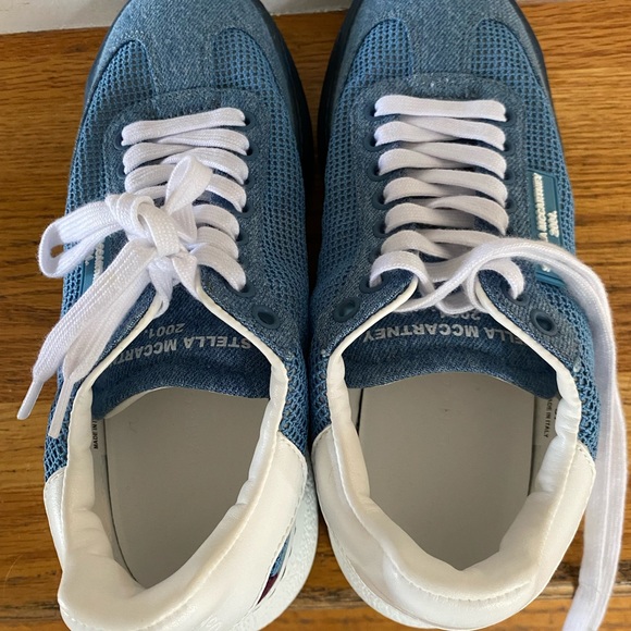 Stella McCartney Blue Denim Loop Sneakers - Picture 8 of 13